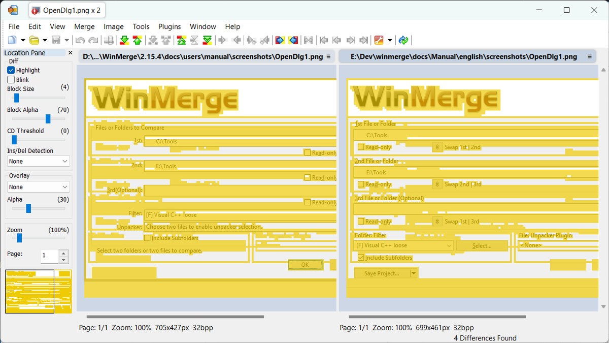 WinMerge 图片对比