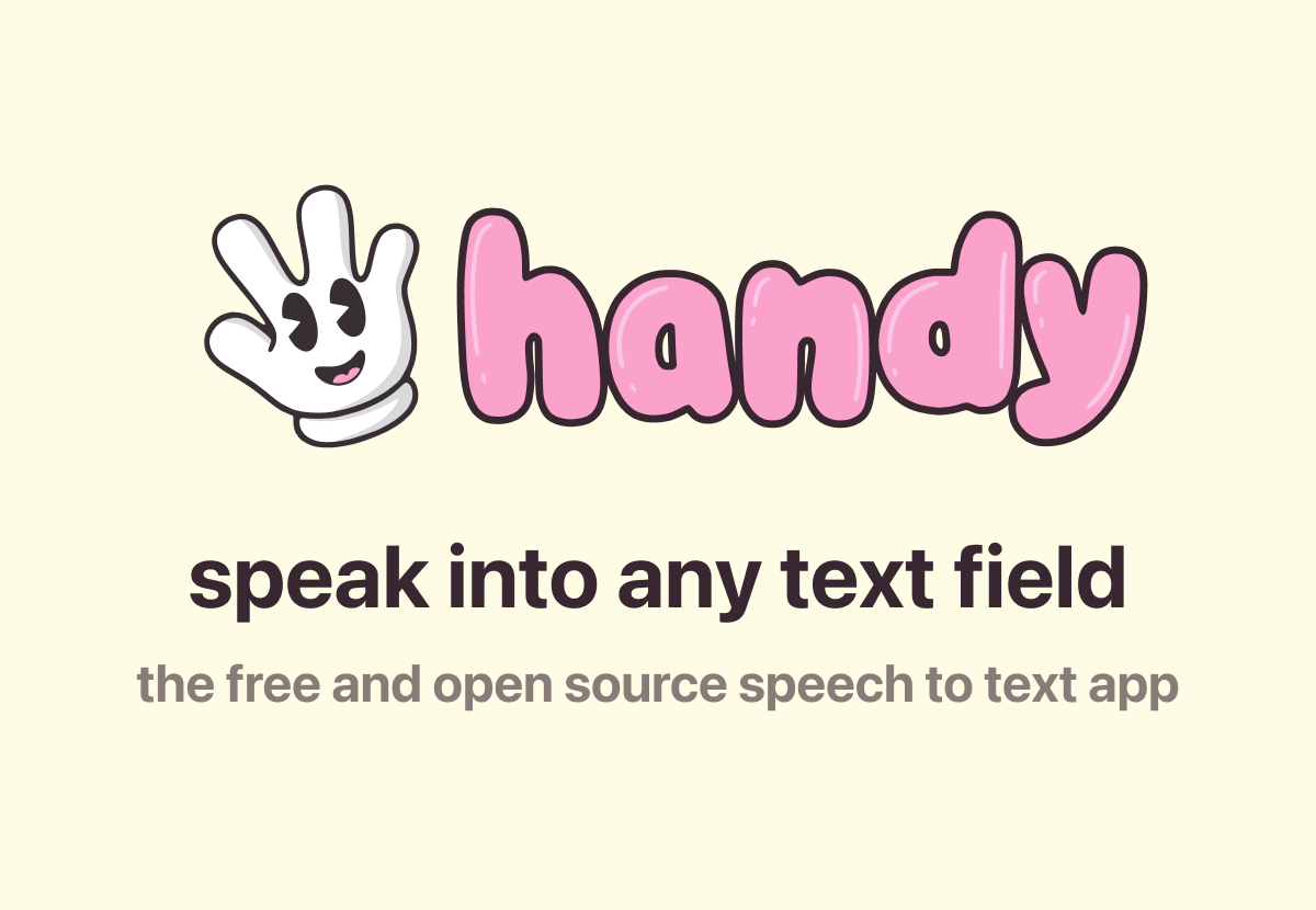 handy：把话直接说进任何输入框